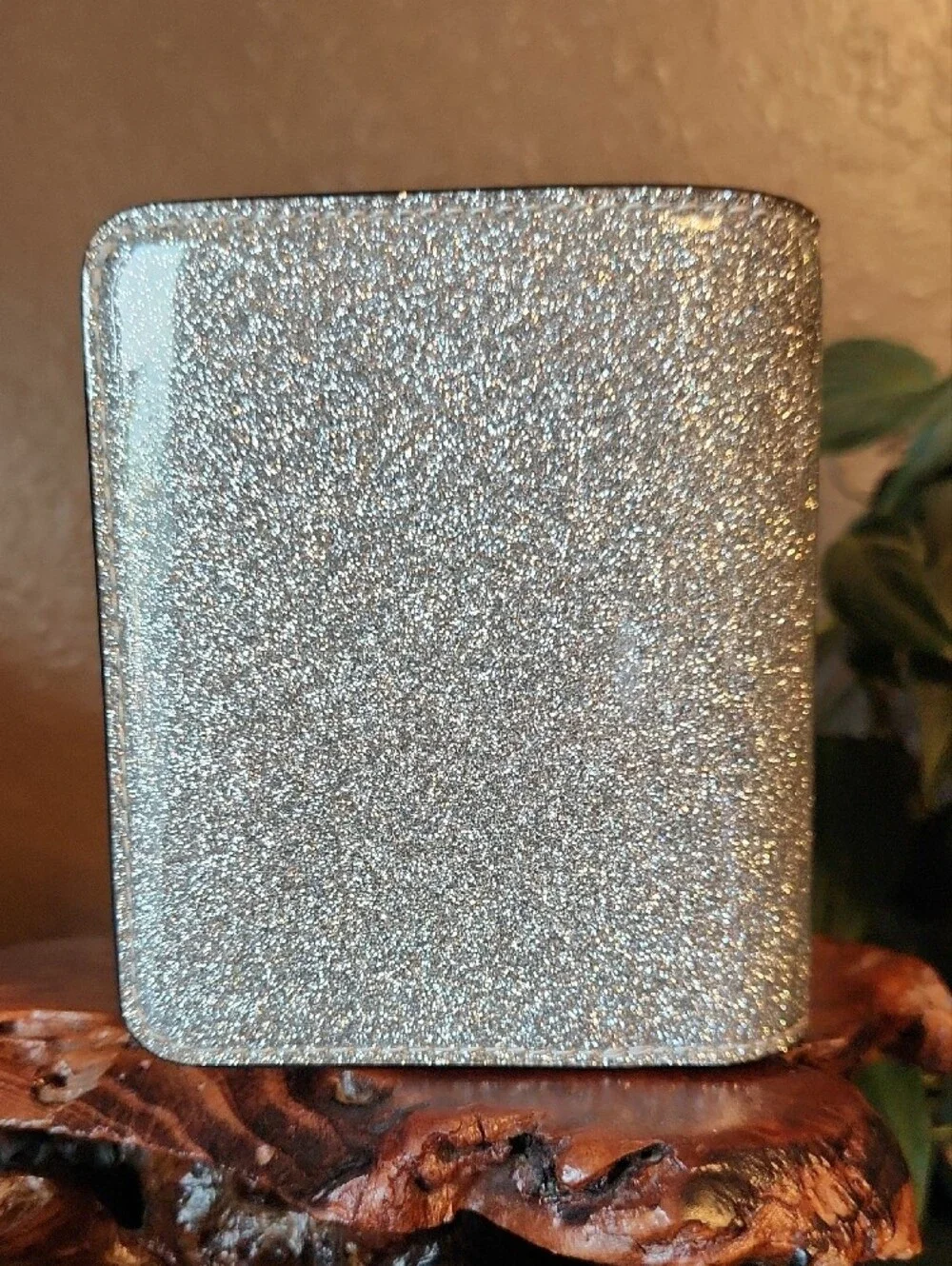 Marc Jacobs Mini Glitter Compact Wallet In Silver EUC or NWOT?